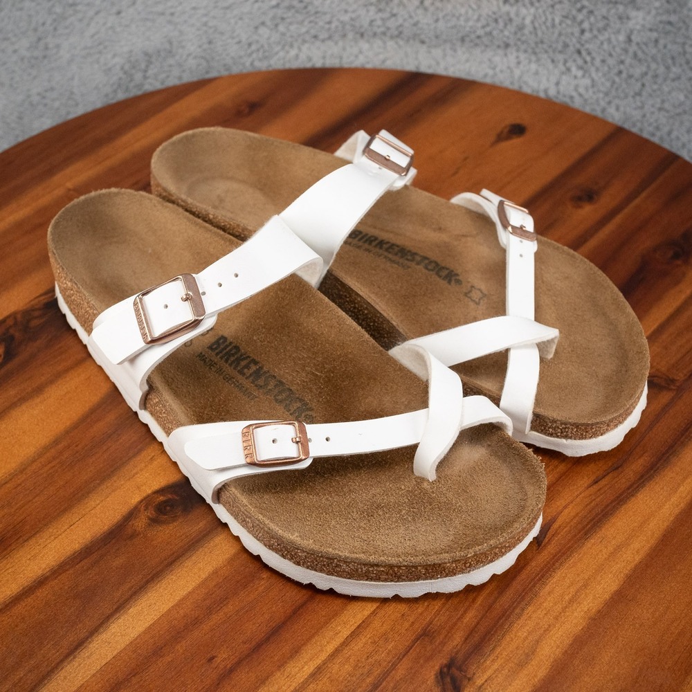 Birkenstock Women's Size 10 US 41 EU Mayari Birko-Flor Graceful White Pearl